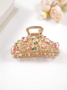 1pc Fashionable & Elegant Egyptian Cat & Flower Hair Claw Clip, Suitable For Daily Wear, Great Gift Winter Hair Accessories Elegant Hair Clutch