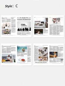 English Newspaper, Photography Magazine, Photography Decor Props, Suitable For Clothing, Home Decor, Food Photography Backdrops - Multicolor - View 5