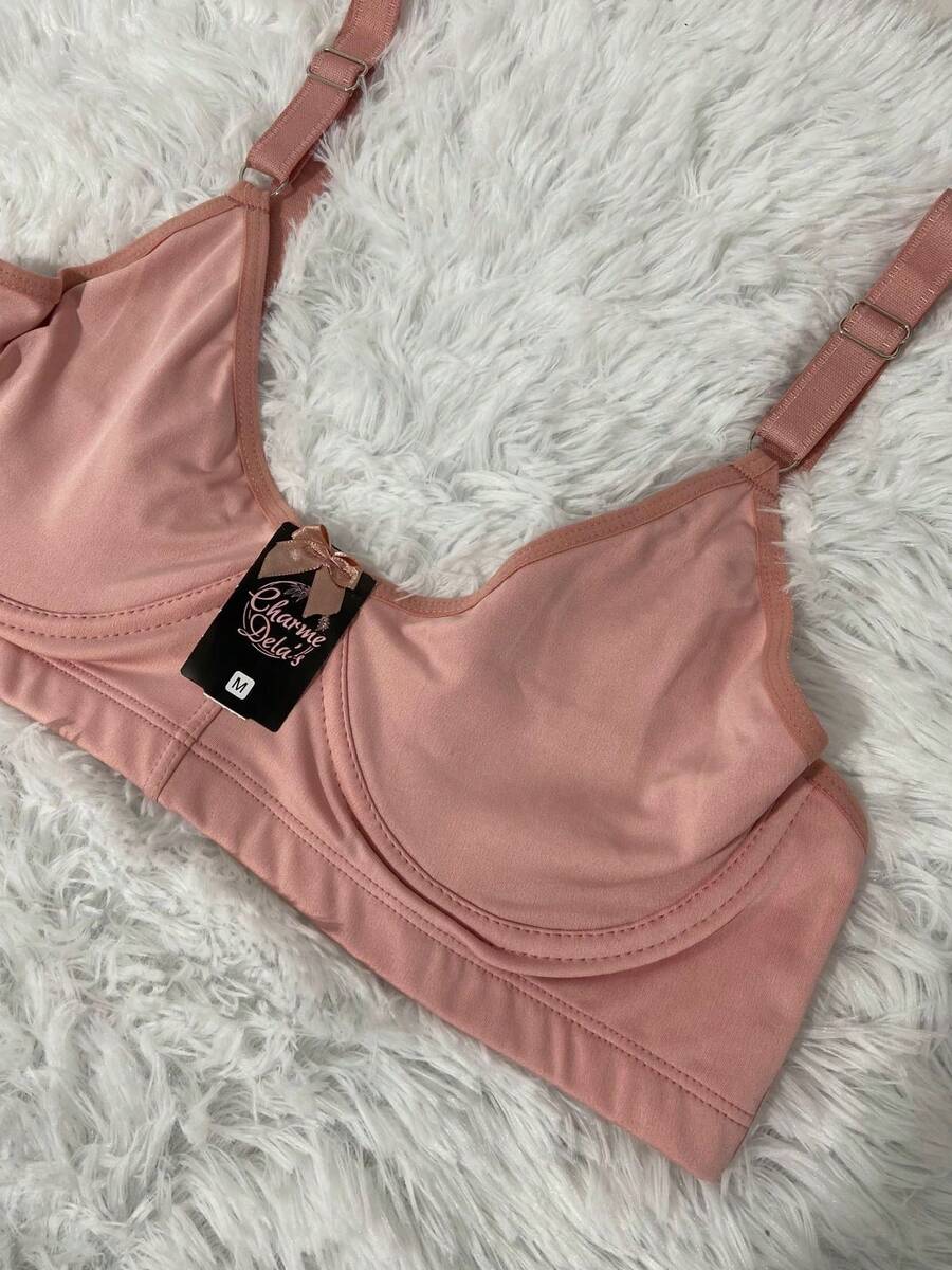 Charme Dela's Half Cup Bra With Underwire And Wide Straps - Màu Hồng baby - Xem 1