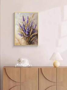 1 pièce Peinture de diamant DIY - Floral, Lavande, Décoration d'intérieur, Plein forage, 30*40cm/40x50cm