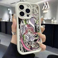 Custodia per telefono in stile manga giapponese classico "" per iPhone 16, 15, 14, 13, 12, 11 Pro Max, X, XR, XS Max, 8, 7 Plus - Custodia posteriore morbida in TPU antishock - Bordò - Visualizzare 4