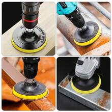 Juego de 200 Lijas Lijadora Orbital Circular 4 PuLG,Lija para Taladro con Adaptador,20 Hojas de Cada Tamaño (80/180/240/320/400/600/800/1000/2000/3000), Discos de Lija para Madera y Metal - 1 - Ver 2