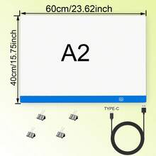 A2/A3/A4 Light Pad Kit, Dimmable Light Box, Eye Protection Diamond Painting Light Board With Top Clip, Portable Light Pad For Tracing Painting, Calligraphy, Watercolor, And Diamond Painting, Anniversary Gifts For Wife Girlfriend, Birthday Gifts For Friend Daughter