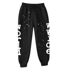 Spider Web Fashion Hip-Hop Printed Flower Hoodie, European And American  Brand Large-Sized Loose Men's And Women's Hooded Sweatshirt Set - 黑與白 - 查看 4