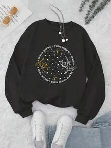 MEN'S Casual Crew Neck Hoodie With Geometric Fourth Wing Print, Polyester 100% Knit Fabric, Spring-Fall Fashion Top,Fall Hoodies,Men's Fall Clothes,Street Wear,Halloween,Mens Hoodies,Y2k Clothes,Jesus Hoodie,Thanksgiving Day,Nightmare Before Christmas,Christmas - Black - View 1