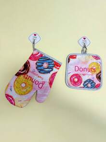 2 Pcs Thickened Oven Mitts And Heat Pads, Oven Microwave Insulated Gloves, High Temperature Resistant Restaurant Insulated Gloves Insulation Mat, Baking Gloves Set,Oven Mittshome Essentials,Kitchen Accessories,Kitchen Essentials,Kitchen Decor,Heat Resistant Mat,Oven Gloves,Kitchen Accessories