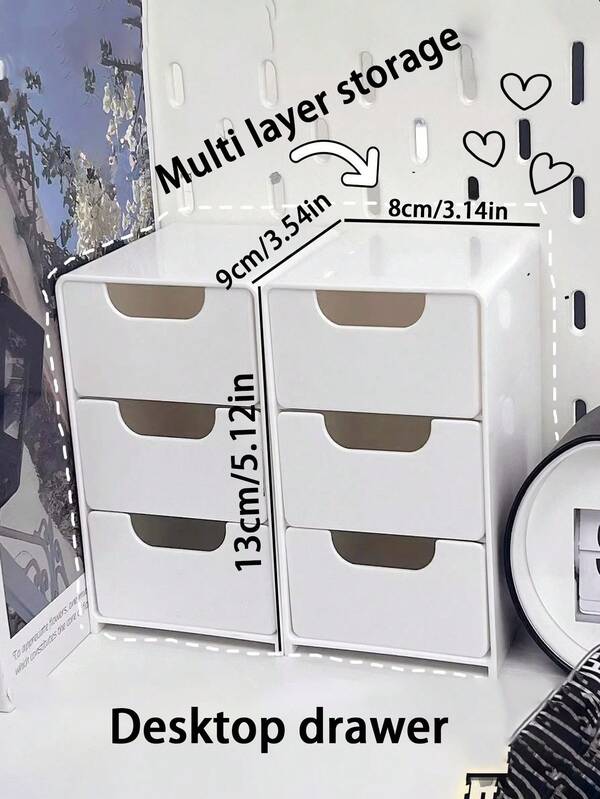 1pc Desktop Storage Box, Multi-Purpose Mini Plastic Storage Box With Drawer, Suitable For Desktop Or Wall-Mounted - Space Saving, Can Hold Cosmetics And Accessories, Handbag Shape Design, Mixed Colors, Portable Jewelry Box, Small Jewelry Box, Home Jewelry Organizer, Travel Organizer, Mini Storage Box, Travel Jewelry Zipper Box