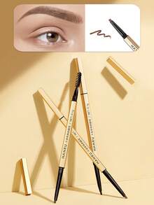 Lápis de Sobrancelha Ultrafino, À Prova d'Água, Resistente a Suor, de Longa Duração e Sem Borrões, Efeito de Pó Natural de Sobrancelha