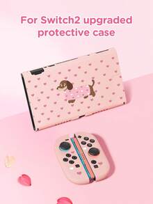 1pc Cute Pink Heart & Puppy Design Protective Case/Cover, Compatible With Nintendo Switch 2 (2025), Switch NS, Switch OLED, Switch Lite, Best Gift For Switch Players - Multicolor - View 12