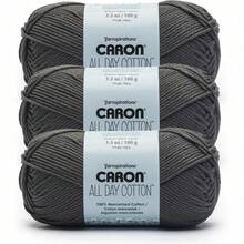 Premium Mercerized Cotton Yarn 3 Pack 173 Yards Each Soft Durable Knitting Crochet Thread Country Blue Color Quick-Dyeing Beginner Expert Use Scarves Blankets Home Decor Craft Projects - 灰色的 - 查看 1