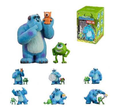 Miniso TOPTOY Disney Monsters, Inc. Work Diary Series Figurine Blind Box Quirky Blind Box Desktop Ornament