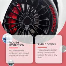 4pcs/Box Car Tire Doodle Pen No Fading Waterproof Red Auto Rubber Tyre Paint Pen, Quick Dry And Permanent, Creative Diy Marker Graffiti Touch Up Scratches - Red - View 5