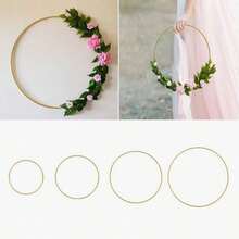 10-40cm Metal Floral Hoop Circle Rings Frame DIY Wreath Flowers Garland Hanging Ornaments Spring Wedding Party Decoration Supplies