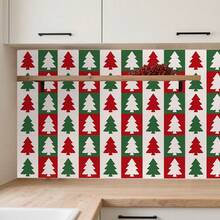 20 piezas Pegatinas de pared de colores navideños, autoadhesivas de PVC de 20 x 20 cm, adecuadas para paredes de cocina y sala de estar, esquema de colores navideños con elementos de árbol de Navidad, adecuadas para decoración de habitaciones, decoración de pared, decoración del hogar, decoraciones navideñas