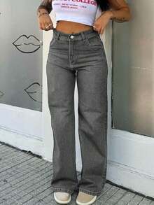 Women's Vintage Casual Loose Straight Leg Jeans
