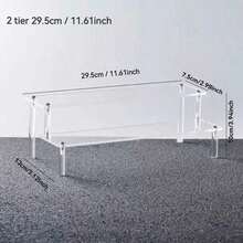 1 pièce Présentoir de rangement et d'affichage de modèle de voiture en acrylique transparent pour bureau, Étagère de rangement en acrylique pour organiser les figurines, Présentoir à étages pour jouets de bureau, Présentoir de rangement et d'affichage pour petits objets décoratifs.