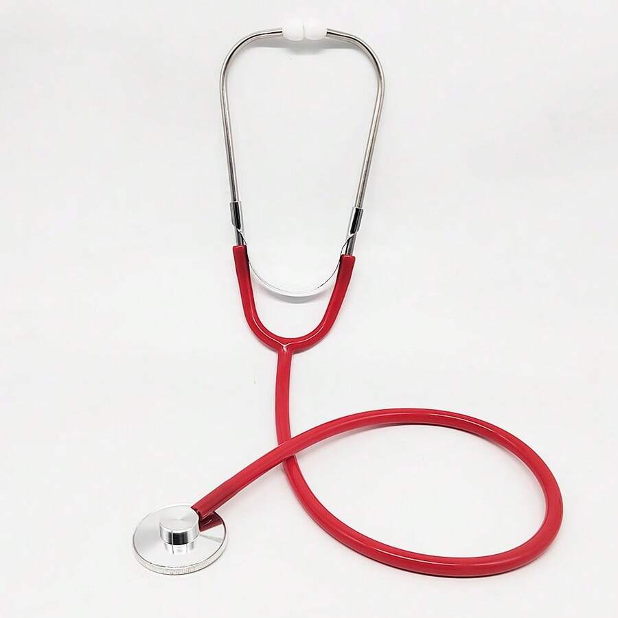 1 pieza El estetoscopio de un solo uso de un solo cabezal y una sola cara viene equipado con un estetoscopio de colores múltiples opcional. Las opciones de múltiples colores son adecuadas para desempeñar el papel de un estetoscopio de médico.
