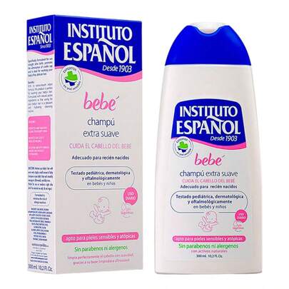 Instituto Español Bebé Champú Extra Suave Champú que Favorece la Eliminación de la Costra Láctea 300 ml  ✅ Entrega de 1-3 días