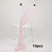 10 Pcselegant Chair Straps - Available In Multiple Colors, Suitable For Weddings, Baby Parties, Banquets, Restaurants, And Hotels. Folding Chairs - A Must-Have For DIY, Adding Elegance To Christmas And Wedding Parties