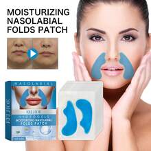 EELHOE Collagen Nasolabial Folds Patch Lighten Nasolabial Folds Lift Firm Facial Skin Fade Fine Lines Hydrogels Moisturizing Anti Wrinkle Mask 10PCS - 藍色 - 查看 4