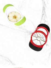 1 Pc Multi-Function Stainless Steel Apple Slicer, 8/12 Blades Fruit Cutter And Corer, Quick & Easy Kitchen Gadget For Apples, Pears, Peaches And Other Fruits, Durable Anti-Rust Material, Available In Red, Green And Black, Suitable For Home, Kitchen, Restaurant And Party Use (Dishwasher , Strong And Sharp Blades, Not Plastic Material)