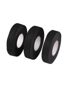 1pc/5pcs Black Flame Retardant Flocked Tape, Heat Resistant Insulation Tape For Home, Company, Car Wire Harness, Durable Polyester Cloth Noise Reduction Tape