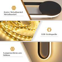 ZMH Wall Lamp LED Wall Light Indoor - 12W Staircase Lamp 41cm Black Hallway Lamp Modern Design 3000K Warm White Minimalist Wall Lighting For Bedroom Living Room Hallway Staircase Kitchen - A - 查看 2