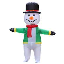 成人雪人充气服装COSplay搞笑胖娃娃服装圣诞派对商场暖场活动道具 - 彩色 - 查看 12
