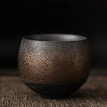 Ceașcă de ceai din gresie, ceașcă Master în stil antic japonez, set de ceai Kung Fu 80ml cană de cafea retro lucrată manual Matcha