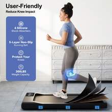 LACUFFY 390*900mm Gehen Pad Laufband, Smart unter Schreibtisch Laufband, Tragbares Laufband für Büro, Mini Laufband unter Schreibtisch, Laufband mit LED-Anzeige und Fernbedienung, Einfach zu bewegen - EU F-Typ Stecker (220-240V) - Übersicht 8