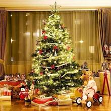 1个200颗LED暖白/彩色铜线圆形窗帘灯，USB供电，8种照明模式，适用于庭院、院子、花园、婚礼、圣诞树、墙壁、派对、感恩节装饰 - 彩色 - 查看 10