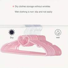 10 piezas de perchas con forma de corazón antideslizantes, estantes de secado multifuncionales