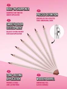 Misslyn MISSLYN-2PCS Perfect Combo Lip Liner & Lip Gloss Sst, Love At First Boost Volumizing Gloss, Moisturizing Water Gloss Lip Gloss, Long-Lasting Moisturizing Sweet Lip Glaze, Enhancing Gloss, High Pigment Lipstick Longwear, SUPER SHAPE LIP LINER, Lip Makeup,Long-Lasting,Wooden Pencil,Precision Tip ,Full Lip Look,Plump Lips,Built-In Pencil Sharpener,3D Makeup Effect