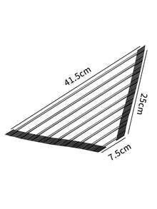 1 buc suport de depozitare triunghiular pliabil din oțel inoxidabil pentru chiuvetă mică de colț - Scurgere de bucătărie multifuncțională pentru chiuvetă, organizator antirugină, trepied și suport - economie de spațiu (negru/gri). Raft de depozitare pentru bucătărie. Depozitare și organizare în bucătărie, necesități casnice și zilnice, convenabil și practic.