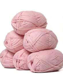 3pcs/(140-150g) 4-Ply Milk Yarn, Soft Crochet Knitting Yarn, Approx. 45g/Pc, For DIY Handmade Blankets, Sweaters, Scarves, Shawls, Suitable For All Seasons - Multicolor - View 1