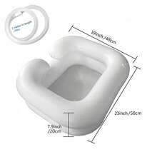 1个充气洗头盆，便携洗头盆，可躺床上洗头的洗头盆，适合卧床不起的病人、坐月子的孕妇、行动不便的老人使用。附赠小枕头，增加舒适感（赠送100米水管）