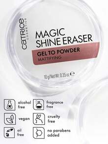 Catrice Magic Shine Eraser Gel To Powder 010 Camera Ready,Gel-to-Powder,Soft Focus Matte,Oil-Control & Long Session,Proes-Jurning,Proes-Ministry,Long Wear Setting,After Make-Up Setting,10g/Net W.0.35oz. - 010 Camera Ready - 查看 6