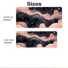 1pc Extra Large Star Cloud Gaming Mouse Pad - Extended Version, Thick, Non-Slip Rubber Base, Diatomite Desk Mat, Washable, Suitable For Daily Office Use Desk Accessories Office Supplies Office Desk Accessories Mousepad Mouse Pad For Desk - Stars and Clouds - View 5