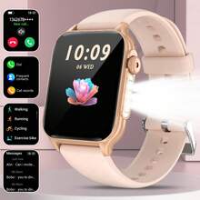 SIEMORL 新款智能手表，300毫安时大容量电池，多种运动模式，天气预报，智能语音通话，月经提醒，计时，音乐播放，时尚多功能女士手表 - 黑色 - 查看 11