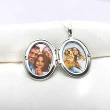 Customized Photo Locket Necklace, Personalized Picture Elegant Jewelry, Minimalist Style, Romantic Keepsake, Mother's Day Gift, Anniversary Present - Style2 - View 3