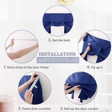 RYB HOME Tricia Blackout French Door Curtain - Room Darkening Window Drape For Patio, Sidelight & Glass Doors, W 26 X L 69, 1 Pc, Navy Blue - 深藍色英寸 - 查看 3