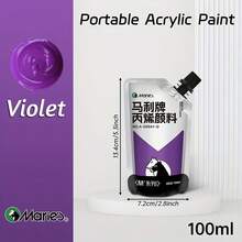 Marie's Acrylic Paint (100ml/3.38oz), Assorted Colors, Water-Proof, Portable Art Pigments For DIY Craft, Graffiti, Drawing, Painting, Canvas, Rock, Wood, Wall And Ceramic, Professional Rich Pigments For Adults & Artists - Single Piece - View 22