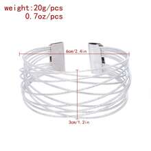 1 Peça Bracelete Bangle Minimalista Geométrico Oco e Vazado, Acessório de Luxo