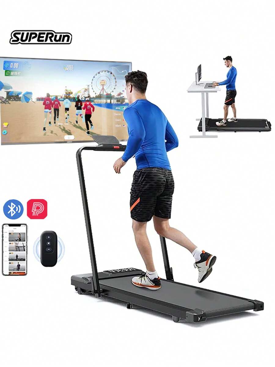 3 In 1 Treadmill- 2.5 HorsePower 15.75 * 43.31 Inches Folding Treadmills 300LBs Capacity - 查看 1