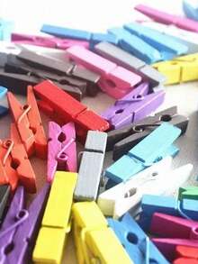 Pinzas de ropa mini resistentes para fotos, pinzas de ropa de madera natural con cuerda de yute, clips pequeños para manualidades, juegos de baby shower, colgar fotos decorativas, cócteles, bodas