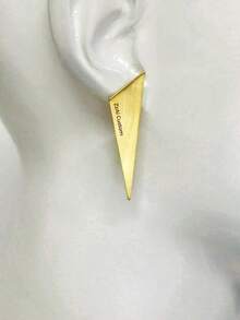 1 Pair Elegant Gold Cross Earrings, Stud Symbol Earrings, Gold Iconic Earrings, Everyday Jewelry, Original Design Earrings, Customized Jewelry For Opposite Designs, Personalized Name Customization Earrings, Opposite Styles, Rectangular, Abstract Design Styles.