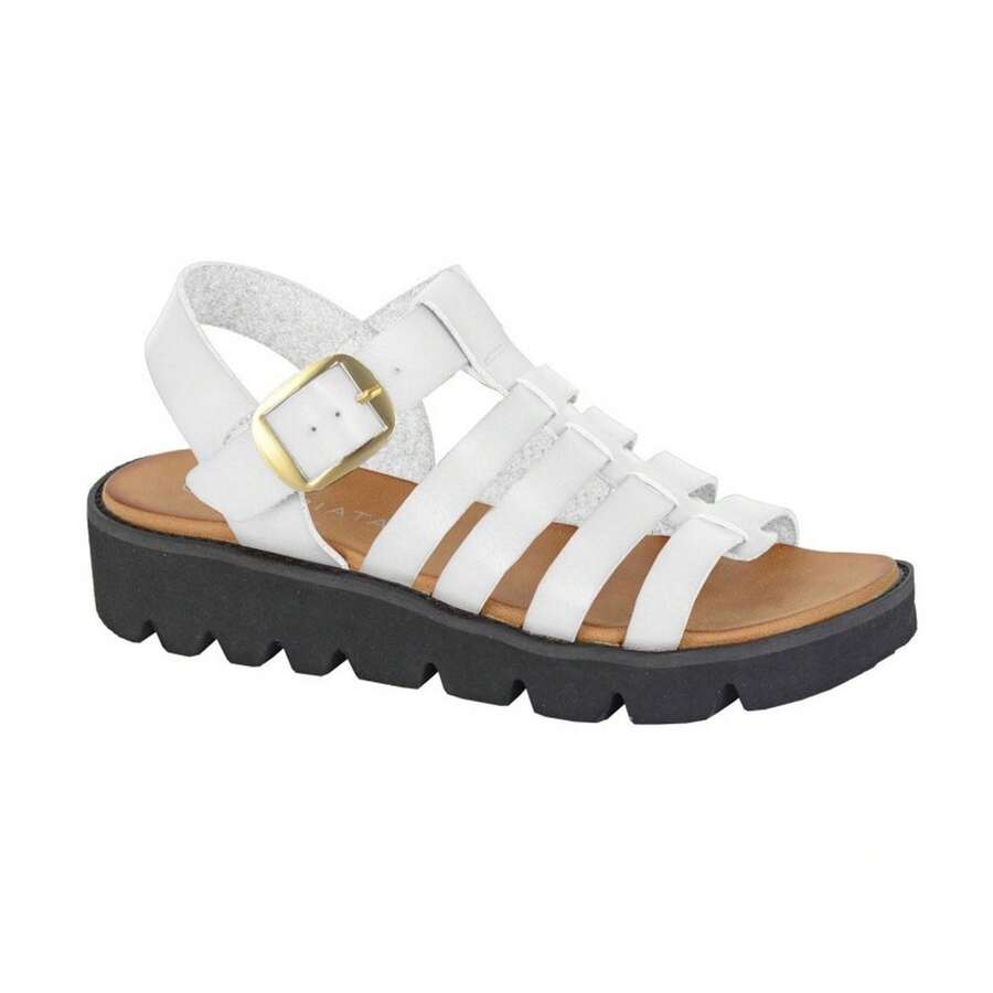 Cipriata Womens/Ladies Azia T-Bar Sandals (White) - 100% Mixed - (DF2413) - White - View 1