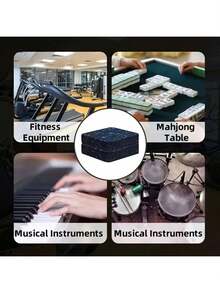 4 Heavy-Duty Shock-Absorbing Treadmill Mats, Non-Slip Sports Floor Mats, Noise Reduction Mats, Household, Commercial Places, Carpets, Wooden Floors, Etc., Treadmills, Fitness Equipment, Yoga, Weightlifting Floor Protection Mats