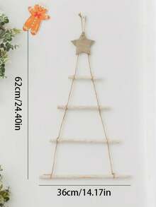 1 件装壁挂式圣诞树 - 乡村风 DIY 树枝圣诞树，配有松果、装饰品、圣诞玩偶和蝴蝶结，可作为圣诞挂饰、节日派对装饰、创意节日墙面装饰，适用于家居、客厅、卧室、圣诞派对装饰、圣诞壁挂装饰、家居装饰、圣诞装饰、房间装饰、冬季圣诞装饰、家居圣诞礼物、圣诞装饰 - 彩色 - 查看 11