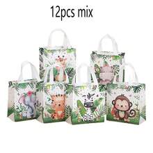 6/12/18/24/30 chiếc Túi quà tặng & Túi tote tiệc xuân - Túi quà tặng & mua sắm gấp gọn Jungle Adventure có họa tiết động vật rừng, Polypropylene, lý tưởng cho sinh nhật, đám cưới, v.v., Túi quà tiệc | Thiết kế Jungle Adventure | Túi quà bền, Quà tặng theo chủ đề rừng rậm - Nhiều màu - Xem 14